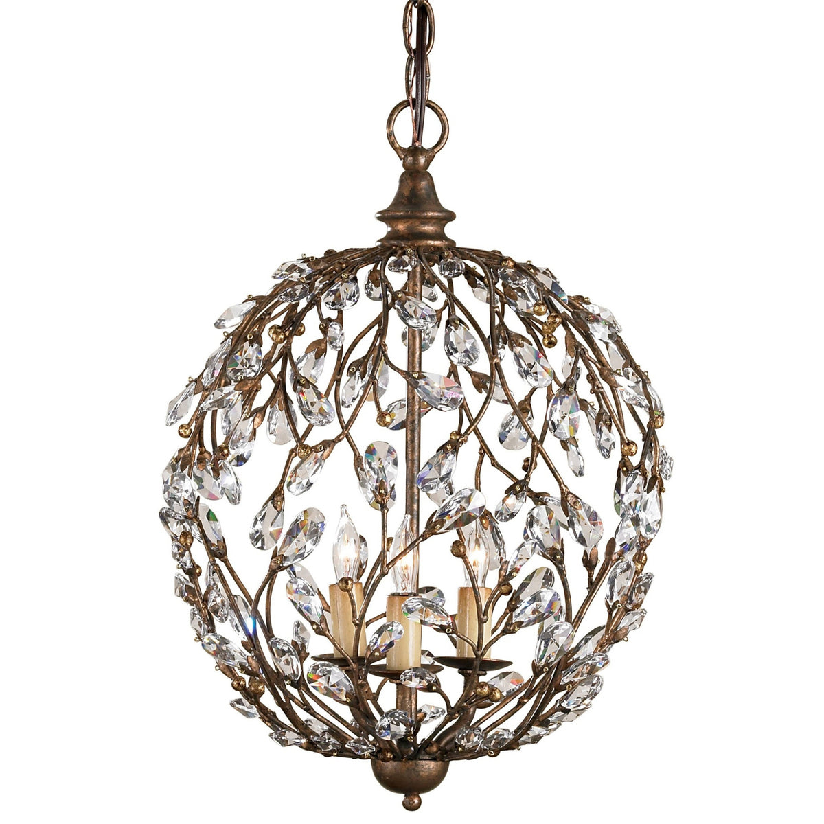 Crystal Bud Sphere Chandelier