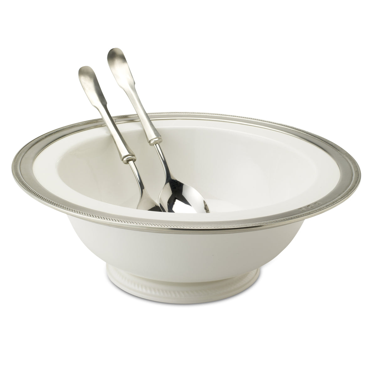 Luisa Pewter Footed Serving Bowl