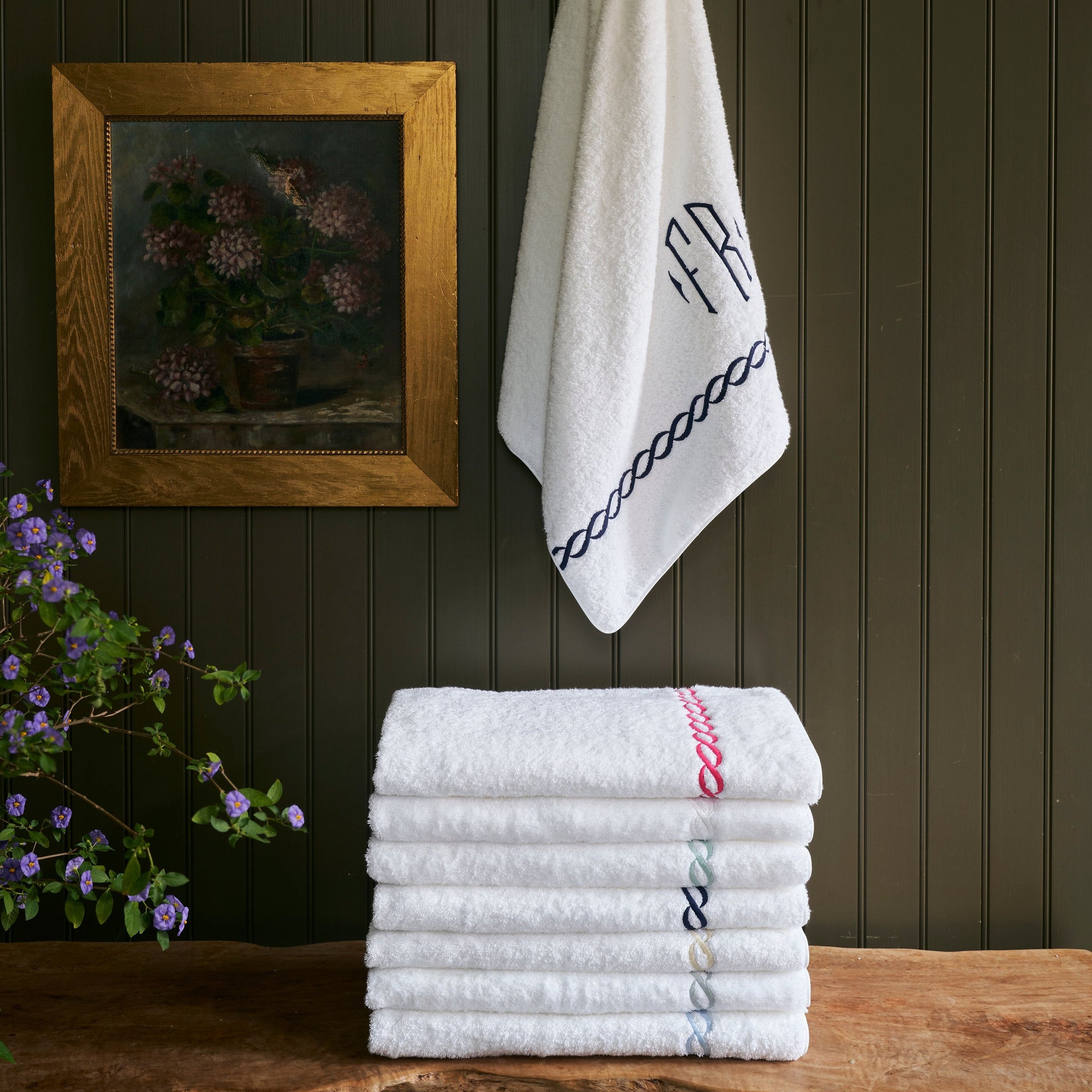 Classic Chain Towels by Matouk