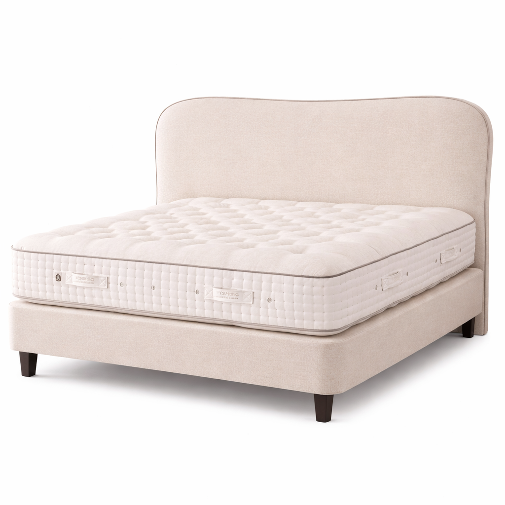 Lennox Headboard, Regent Mattress and Prestige Divan by Vispring