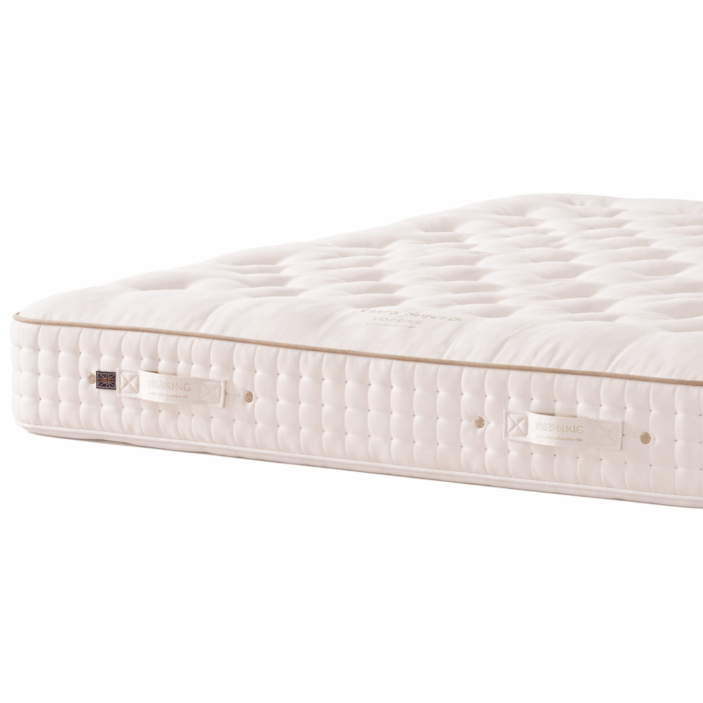 Eccleston Headboard, Tiara Superb Mattress and Sovereign Divan by Vispring