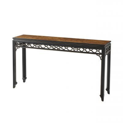 Long Hall Burl Console Table by Althorp